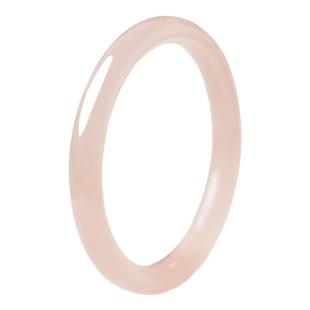 玉镯女冰种藕粉色东海水晶玛瑙玉髓宝玉石和田玉镯子阿富汗玉手镯