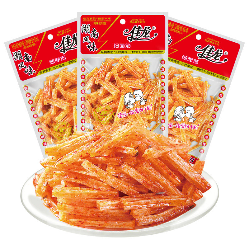 佳龙细面筋儿时校门口的怀旧辣条