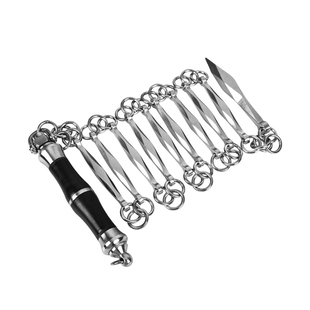 九节鞭304不锈钢表演鞭初学鞭子实战鞭七节鞭武术套路九截9节鞭