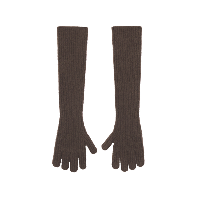 JNBY/江南布衣长筒针织分指手套羊绒女时尚通勤简约纯色7N0K13100