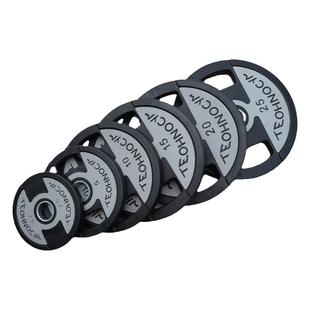 包胶泰诺健款杠铃片健身环保pev大孔杠铃套装2.5-25KG商用健身