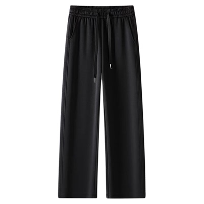 美式潮流黑色休闲裤子男款春秋款