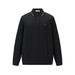[全羊毛]GIOVANNI VALENTINO针织衫男款2024秋冬季长袖POLO领毛衣
