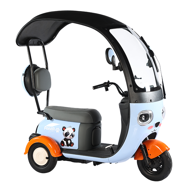 新款带棚家用小型女士接送孩子亲子老年人代步车一体棚电动三轮车