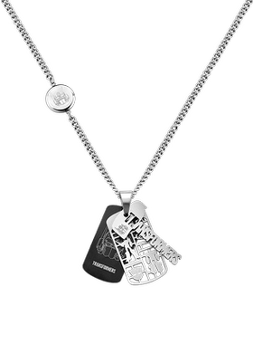 潮色绘变形金刚项链男高级设计感