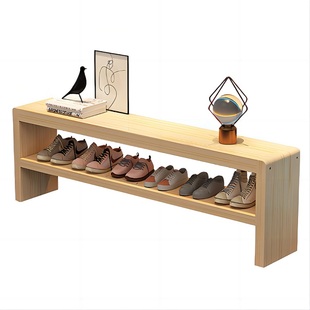 实木木蜡油长条凳入户松木换鞋凳卧室床尾凳床边长家用双层凳简约
