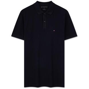 【柔滑双面布】Tommy春夏男装纯棉商务休闲纯色翻领短袖T恤POLO衫