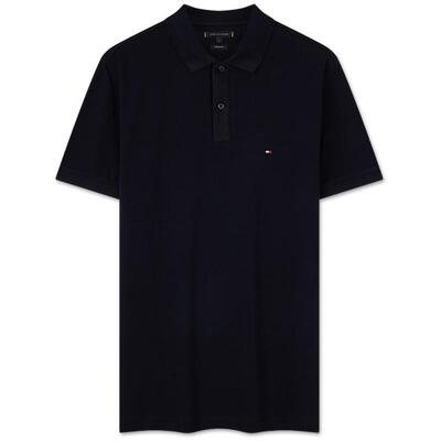 Tommy男纯棉简约绣标短袖POLO衫