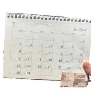 现货无印良品MUJI桌面台历2025年新年款日历计划日程规划清单挂历