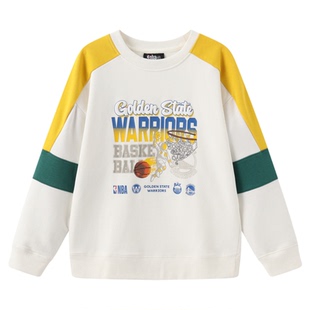 nbakids童装秋冬男女童休闲T恤长袖儿童卫衣潮流撞色K233TS804P