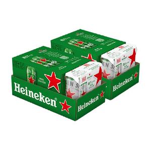 加量不加价喜力【Heineken】经典拉罐啤酒纤体330ml*15听*2箱