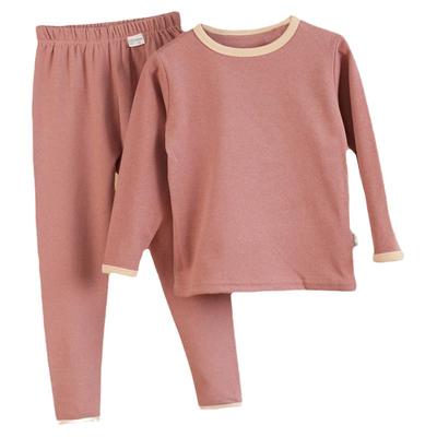 儿童磨毛加厚德绒内衣男女童套装