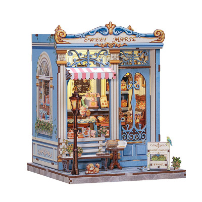CuteBee甜心玛丽手工diy小屋晴空咖啡房子拼装模型微缩毕业礼物