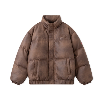 SprayGround鲨鱼嘴麂皮绒羽绒服