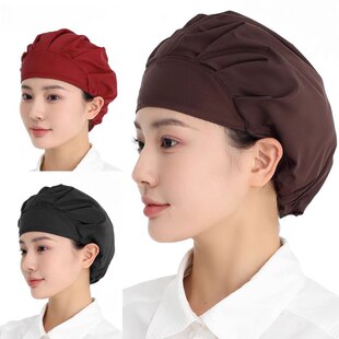 炒菜厨房专用防油烟帽厨师帽做饭用的帽子女款餐厅工作帽防掉头发