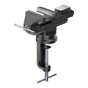 台钳小型多功能家用万向迷你台虎桌钳工作台平口小虎钳台木工夹具