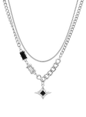 美式项链星星双层叠戴