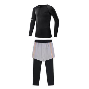 男童t恤长袖2026春夏款儿童运动速干衣中大童跑步t网球篮球训练服