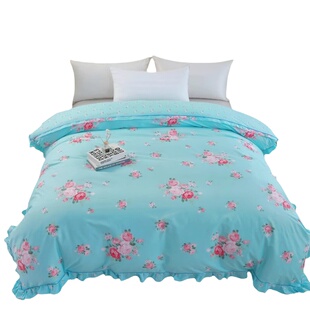 纯棉被套单件100全棉2024新款180x200蓝色200x230cm单双人被罩