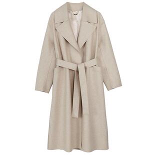 GOBI戈壁冬季高级感中长款百搭羊绒大衣女士款毛呢呢子外套WC95