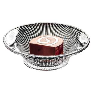 水晶玻璃碟水果盘轻奢高级感果盘零食小碟子盘子小菜凉拌菜专用盆