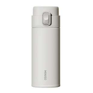 名创优品保温杯女316不锈钢简约便携车载一键按压开盖水杯子新款
