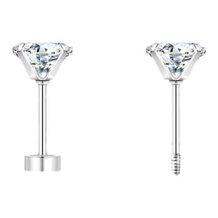 医用钛钢耳钉女养耳洞螺丝钻石耳骨钉钛合金爆款耳蜗钉小耳环耳饰