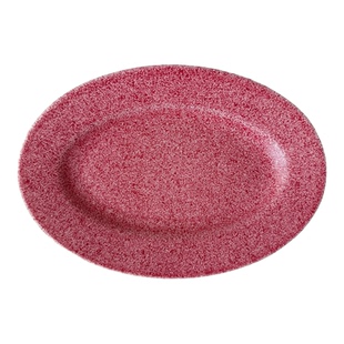 复古红色泼墨陶瓷餐具高级感釉下彩家用菜盘米饭碗咖啡马克杯礼物