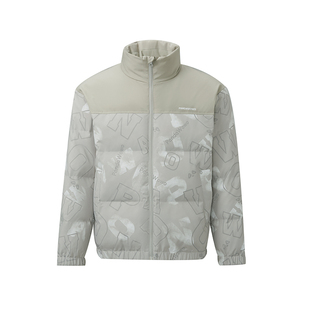 海澜之家羽绒服男短款冬季新品青年时尚休闲印花立领加厚保暖外套