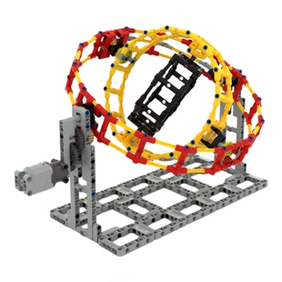 小小工程师国产积木齿轮工程机械组模型拼装三层环机器人玩具套装