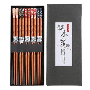 高档实木筷子铁刀木一人一筷健康分餐防霉防滑尖头家庭专用高品质