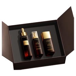 圣诞礼物！欧莱雅金致臻颜松露黑金精华礼盒