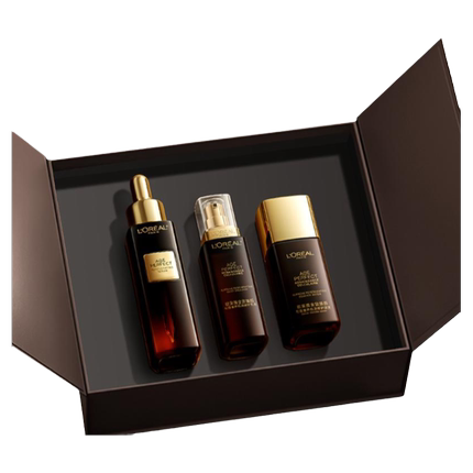 【圣诞礼物】欧莱雅金致臻颜松露黑金精华礼盒紧致抗皱抗老淡纹