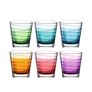 德国Leonardo|Vario系列进口水晶玻璃水杯色彩旋涡彩色冷饮杯家用