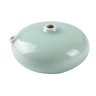 光祖青瓷小圆砚滴文房四宝书法毛笔学生国画陶瓷水滴摆件水孟哥窑冰裂开片墨条砚台磨墨加水滴水研磨用注水用