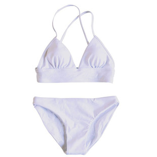 2024新款白色比基尼泳衣女性感三点式小胸聚拢艺考温泉比坚尼黑色