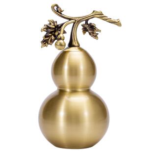 铜葫芦摆件开口空心家居卧室挂件全铜可开盖藤枝八卦镇宅葫芦大号