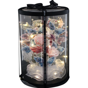 手工diy蝴蝶花束礼盒包装材料创意礼盒生日情人节礼物送闺蜜女友