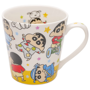 现货日本限定正版蜡笔小新水杯陶瓷杯马克杯睡衣小新白狗咖啡杯子