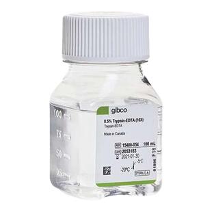 Gibco 15400-054 胰酶细胞消化液 (0.5%胰酶,含EDTA,不含酚红)100ml/瓶