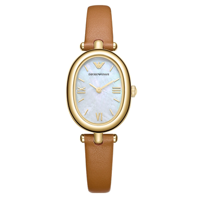 520送女朋友礼物Armani阿玛尼白月光女士复古百搭腕表AR11780