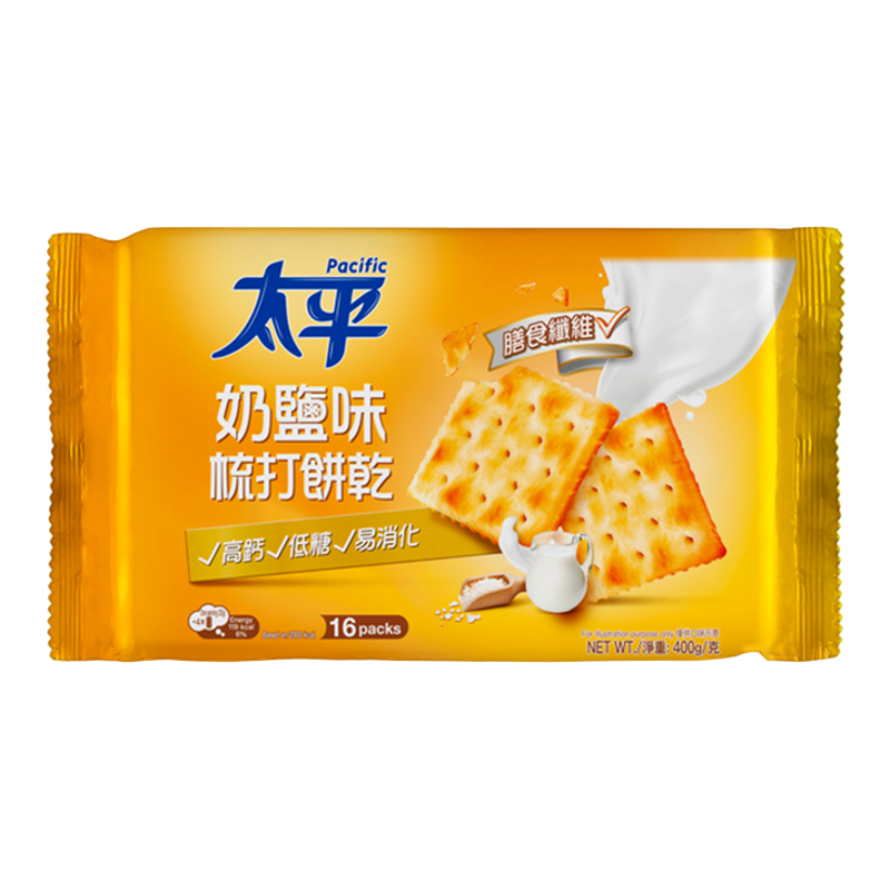 太平奶盐梳打饼干奶盐味400g易消化酥脆苏打饼干休闲零食香港进口