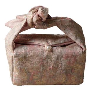 里作高端户外旅行茶具收纳包一壶两杯便携包新中式织棉手工茶事包