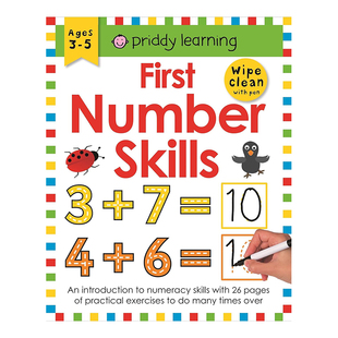 【现货】Wipe Clean Workbooks First Number Skills,可擦练习簿 数字技能 复增 英文原版进口外版图书