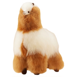 injoi38cm秘鲁羊驼毛玩偶手工毛绒公仔闺蜜儿童轻奢生日新年礼物