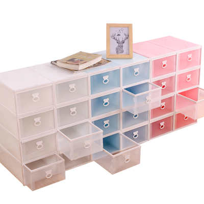 6个装鞋盒收纳盒透明塑料宿舍