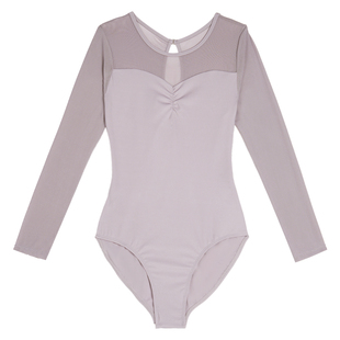 舞蹈服女高胯体操服成人芭蕾舞练功服长袖连体服女艺考基训形体服