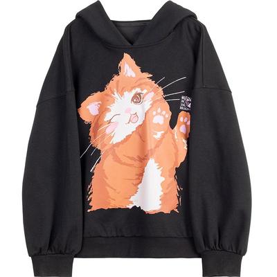 凯莉欧宽松减龄小丑连帽卫衣外套