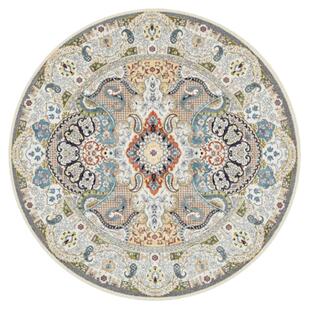 复古仿羊绒地毯美式圆形高级感客厅沙发茶几毯卧室床边书房家用毯