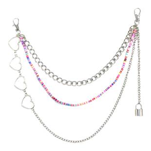 原宿Lolita朋克哥特古风腰饰爱心腰链女军lo配件jk裙链辣妹配饰酷